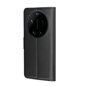 Husa pentru Xiaomi 17 Ultra, SKYDDAR INNOVATION, Leather Folio tip Carte, cu Portofel Interior, Finisaje Premium, set cu sticker, Negru - Img 5