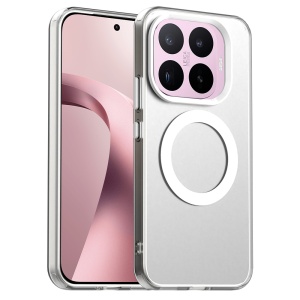 Husa pentru Xiaomi 17T, MagSafe, Antisoc, Margini ridicate, Mat, set cu sticker, CandyCase, Alb