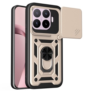 Husa pentru Xiaomi 17T, protectie camere, Inel magnetic, set cu sticker, CamShield, Auriu