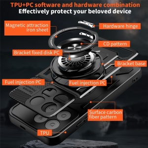 Husa pentru Xiaomi Poco F8 Pro, Inel Magnetic, Antisoc, set cu sticker, RuggedCam, Albastru - Img 6