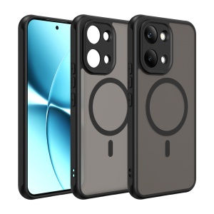 Husa pentru Xiaomi Poco X8 Pro Max Finisaje Premium, Antisoc, Magsafe, set cu sticker, HaloFrost MagSafe II, Negru