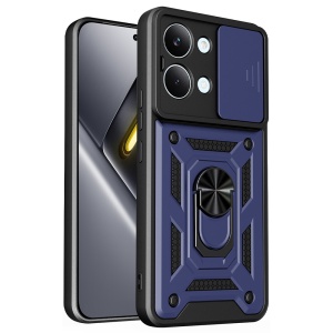 Husa pentru Xiaomi Poco X8 Pro Max, protectie camere, Inel magnetic, set cu sticker, CamShield, Albastru