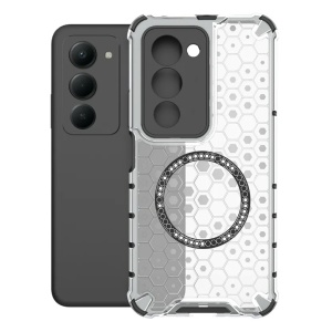 Husa pentru Xiaomi Redmi 15 5G / Redmi 15 4G, SKYDDAR INNOVATION, HoneyComb Shield MagSafe, Antisoc, set cu sticker, Alb - Img 2