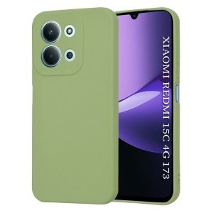 Husa pentru Xiaomi Redmi 15C 5G, SKYDDAR INNOVATION, din Silicon Catifelat, SoftElegance, set cu sticker, Verde