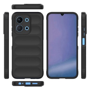 Husa pentru Xiaomi Redmi 15C 5G, SKYDDAR INNOVATION, Magic Shield, din Silicon Mat, set cu sticker, Negru - Img 2