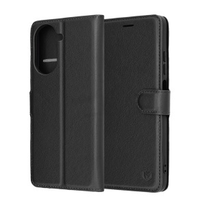Husa pentru Xiaomi Redmi A5 4G (Standard), SKYDDAR INNOVATION, Leather Folio tip Carte, cu Portofel Interior, Finisaje Premium, set cu sticker, Negru - Img 7