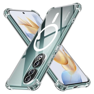 Husa pentru Xiaomi Redmi Note 14 4G (Regional), SKYDDAR INNOVATION, Shockproof MagSafe, Transparenta, set cu sticker