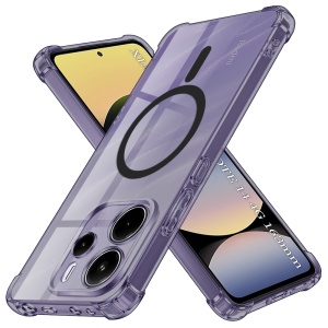 Husa pentru Xiaomi Redmi Note 14 4G (Standard), SKYDDAR INNOVATION, Shockproof MagSafe din silicon, set cu sticker, Fumuriu