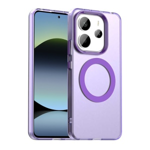 Husa pentru Xiaomi Redmi Note 14 5G, MagSafe, Antisoc, set cu sticker, CandyCase, Mov