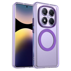 Husa pentru Xiaomi Redmi Note 14 Pro 5G / Poco X7, MagSafe, Antisoc, set cu sticker, CandyCase, Mov