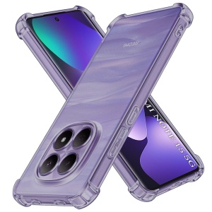 Husa pentru Xiaomi Redmi Note 15 4G / Redmi Note 15 5G / Poco M8 5G, SKYDDAR INNOVATION, Shockproof Clear Silicone, Silicon Slim, set cu sticker, Fumuriu