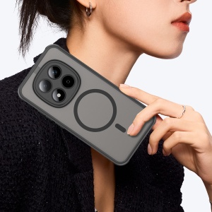 Husa pentru Xiaomi Redmi Note 15 Pro 5G, Antisoc, set cu sticker, HaloFrost MagSafe II, Negru - Img 5