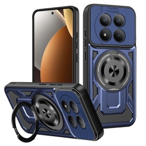 Husa pentru Xiaomi Redmi Note 15 Pro 5G, Inel Magnetic, Antisoc, set cu sticker, RuggedCam, Albastru