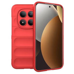 Husa pentru Xiaomi Redmi Note 15 Pro+ 5G / Poco M8 Pro 5G, SKYDDAR INNOVATION, Magic Shield, din Silicon Mat, set cu sticker, Rosu