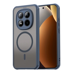 Husa pentru Xiaomi Redmi Note 15 Pro+ 5G / Poco M8 Pro 5G, SKYDDAR INNOVATION, HaloFrost MagSafe II, Antisoc, set cu sticker, Bleumarin