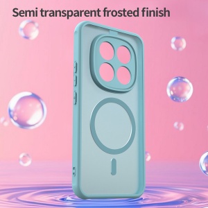 Husa pentru Xiaomi Redmi Note 15 Pro+ 5G / Poco M8 Pro 5G, SKYDDAR INNOVATION, HaloFrost MagSafe II, Antisoc, set cu sticker, Verde menta - Img 3