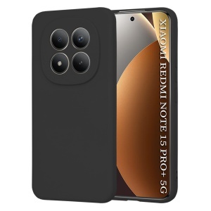 Husa pentru Xiaomi Redmi Note 15 Pro+ 5G, SKYDDAR INNOVATION, din Silicon Catifelat, SoftElegance, set cu sticker, Negru