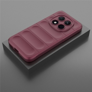 Husa pentru Xiaomi Redmi Note 15 Pro 5G, SKYDDAR INNOVATION, Magic Shield, din Silicon Mat, set cu sticker, Bordo - Img 4