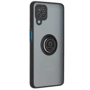 Husă Samsung Galaxy A12 / A12 Nacho SKYDDAR Glinth+ cu Inel Rotativ 360°, Compatibilitate Magnetică, Absorbție Șocuri, Design Subțire și Elegant - Negru - Img 14