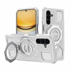 Husa Samsung Galaxy A57 5G, Antisoc, Carbon Shield PRO, Magsafe, set cu sticker, Alb