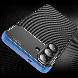 Husa Samsung Galaxy S25 FE, Antisoc, set cu sticker, CarbonFiber, Negru - Img 2