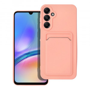 Husa Samsung Glaxy A25 5G din silicon Suport Card, set cu sticker, Cards Case, Roz
