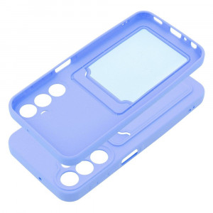 Husa Samsung Glaxy A25 5G din silicon Suport Card, set cu sticker, Cards Case, Mov - Img 2