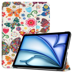 Husa tableta pentru iPad Air 13 (2024) / Air 13 (2025), SKYDDAR INNOVATION, cu suport Multi-Unghi si functie Sleep/Wake, FoldPro, Butterfly, set cu sticker