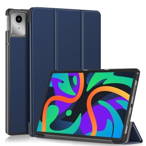 Husa tableta pentru Lenovo Tab M11, SKYDDAR INNOVATION, cu suport Multi-Unghi si functie Sleep/Wake, FoldPro, Albastru, set cu sticker