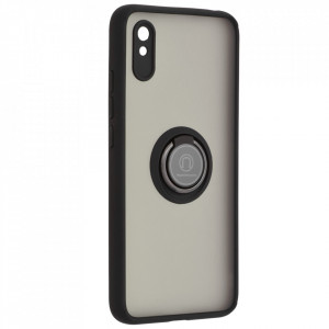 Husă Xiaomi Redmi 9A / Redmi 9AT SKYDDAR Glinth+ cu Inel Rotativ 360°, Compatibilitate Magnetică, Absorbție Șocuri, Design Subțire și Elegant - Negru - Img 3