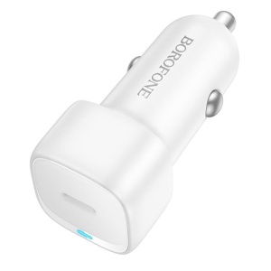 Incarcator Auto 20W Type-C (PD/QC/FCP/AFC) Borofone BZ34A, Design Compact ABS, Alb