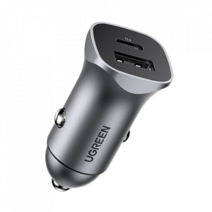 Incarcator Auto 2x USB-A, 24W, 4.8A, Ugreen CD130 - Space Gray - Img 1