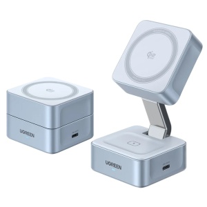 Incarcator fara Fir 2in1, 35W, Qi2, Fast Charge, Ugreen W752 - Blue