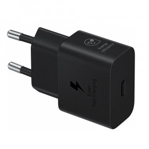 Incarcator priza USB-C, 25W + Cablu Type-C - Samsung (EP-T2510XWEGEU) - Black (Blister Packing) - Img 3