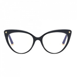 Ochelari calculator dama protectie lumina albastra, Techsuit (F93308) - Bright Black - Img 2
