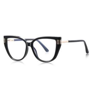Ochelari Protectie Blue Light Unisex/Femei, SKYDDAR INNOVATION, Rame Metalice, 2259, Design Modern, set cu sticker, Negru