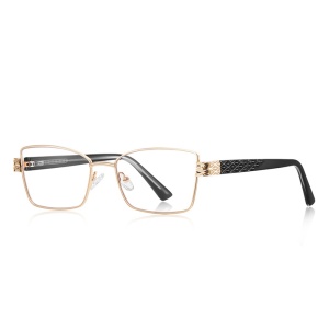 Ochelari Protectie Blue Light Unisex/Femei, SKYDDAR INNOVATION, Rame Metalice, 3171, Design Modern, set cu sticker, Negru;auriu