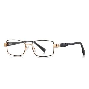 Ochelari Protectie Blue Light Unisex/Femei, SKYDDAR INNOVATION, Rame Metalice, 3163, Design Modern, set cu sticker, Negru;auriu