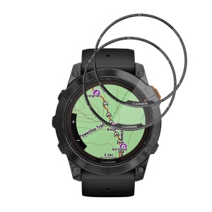[Pachet 2x] Folie pentru Garmin Fenix 7X Pro Solar, protectie zgarieturi, set cu sticker, Nano Flex, Negru