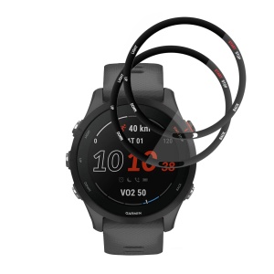 [Pachet 2x] Folie pentru Garmin Forerunner 255 / Forerunner 255 Music, protectie zgarieturi, set cu sticker, Nano Flex, Negru