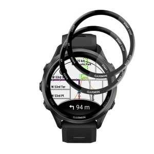 [Pachet 2x] Folie pentru Garmin Forerunner 970 / Forerunner 570 47mm, protectie zgarieturi, set cu sticker, Nano Flex, Negru