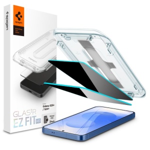 [Pachet 2x] Folie pentru Samsung Galaxy S24 Plus / S25 Plus, sticla securizata, Glas.tR EZ-FIT Pro HD Spigen, Transparent