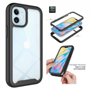 [Pachet 360°] Husa + Folie iPhone 12 Mini, Techsuit Defense - Negru - Img 3