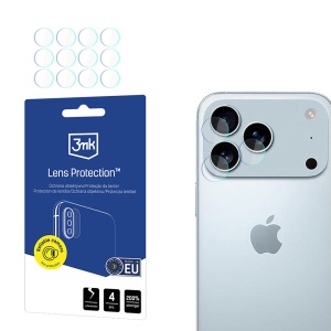 [Pachet 4x] Folie camera pentru iPhone 17 Pro Max, 3mk Lens Protection, Transparenta