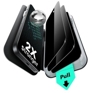 [Pachet x3] Folie sticla pentru iPhone 17 Pro Max, ESR Tempered Glass UltraFit, Negru