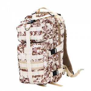 Rucsac Tactic 35L, Impermeabil, Compartimente Multiple, Curele Reglabile, Ideal Outdoor, Forcell Ranger Shark, Desert Camo - Img 7