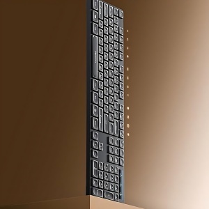 Set tastatura si mouse wireless, 2.4GHz, 104 taste, 1000 DPI, ABS, Yesido, Negru - Img 3