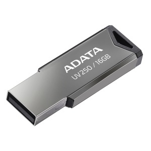 Stick USB ADATA UV250, 16GB, USB 2.0, Design Metalic, Negru