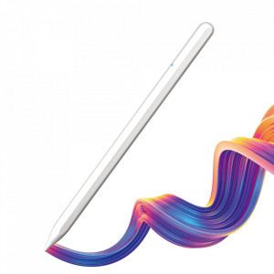 Stylus Pen pentru iPad, Palm Rejection, Techsuit M2 - Alb - Img 1