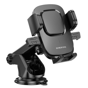 Suport Auto Borofone BH60 Dainty, Parbriz/Bord cu Ventuza, Compatibil 4.5–7.0 inch, Negru Gri